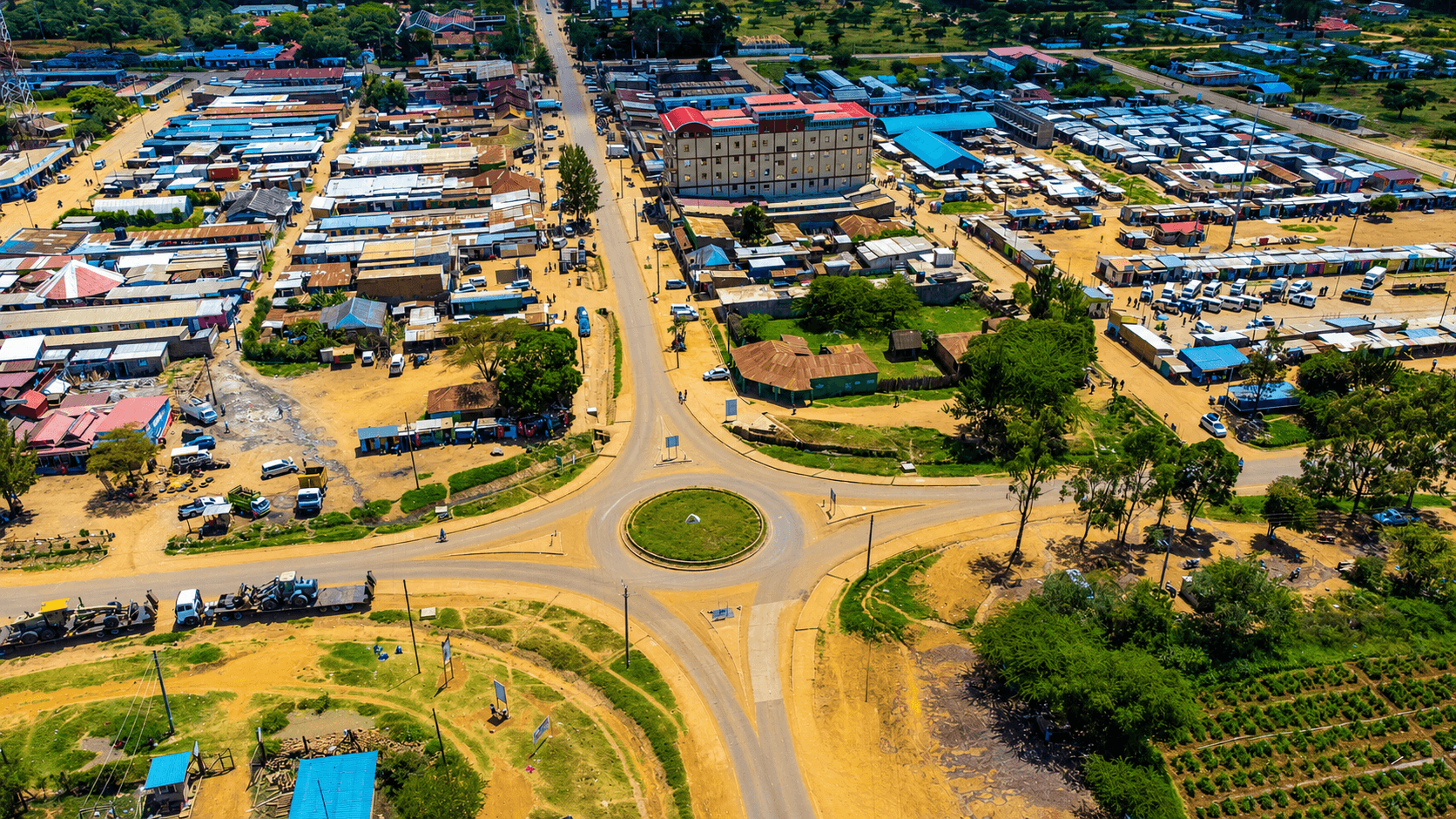 Aerial view of Rumuruti town — Cedar Estate location